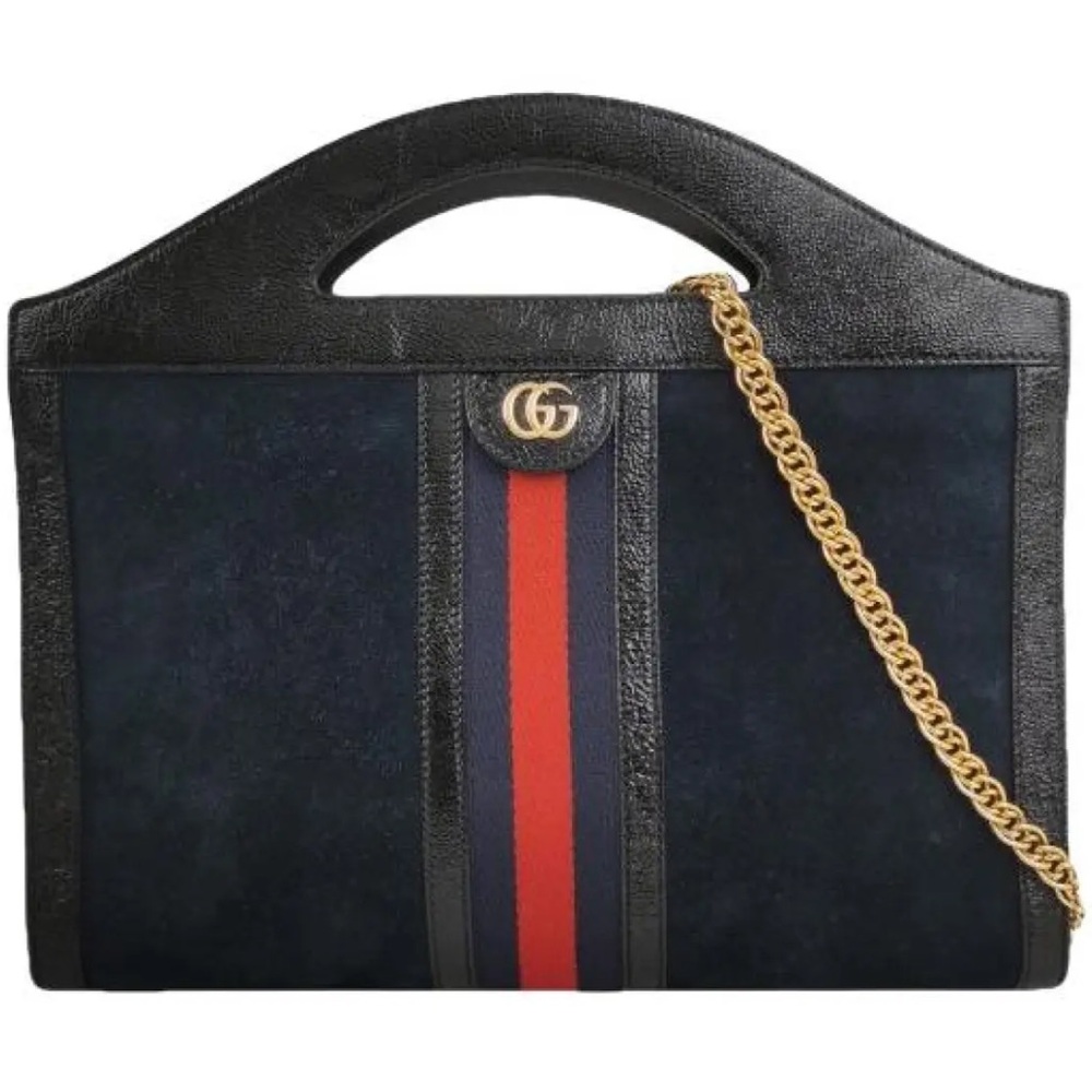 Gucci Black and Red Tote with Gold Chain - Picture 8 of 8